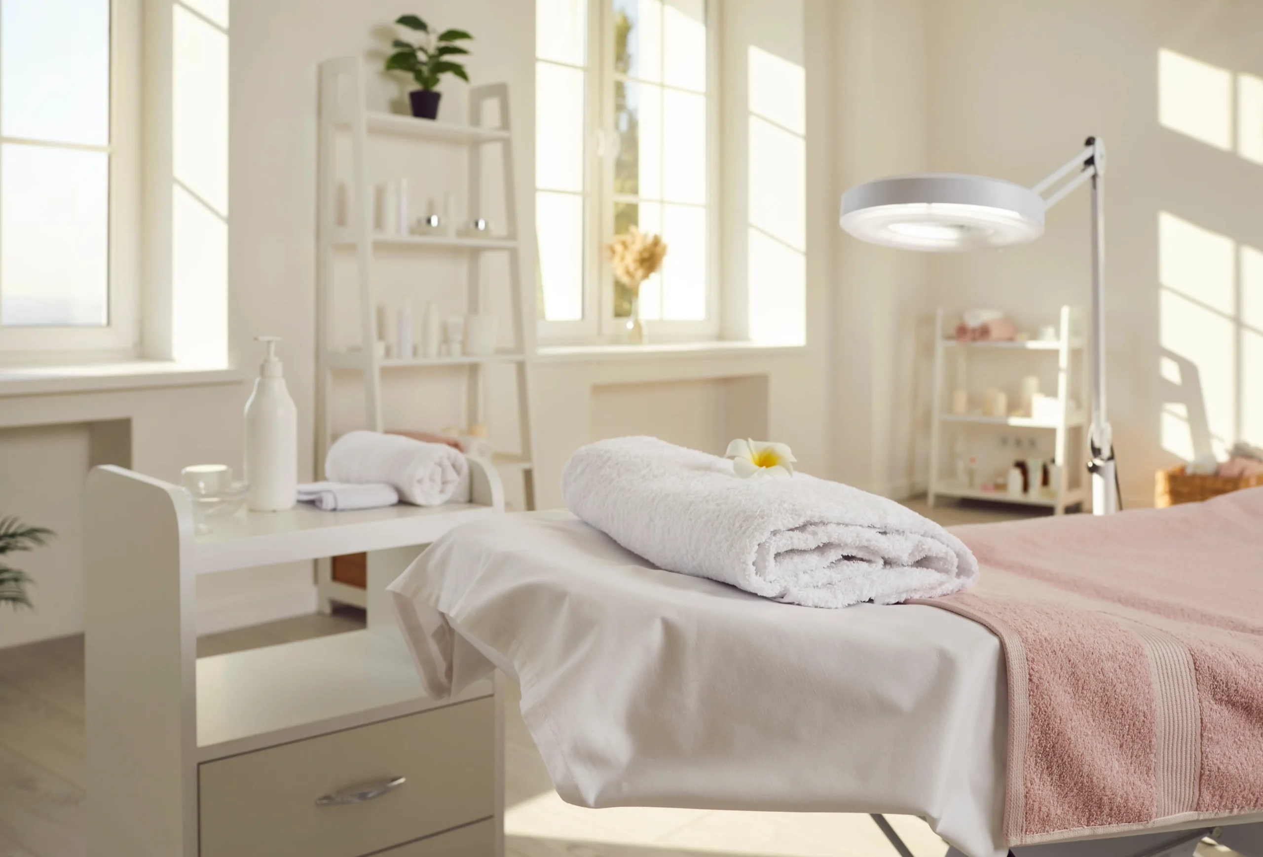 Facial treatment space illustrating a calm approach to skin barrier care