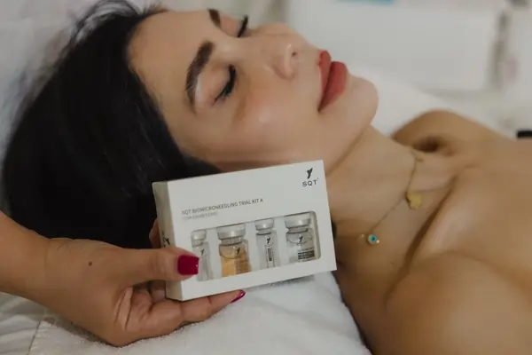 Microneedling treatment with skincare products