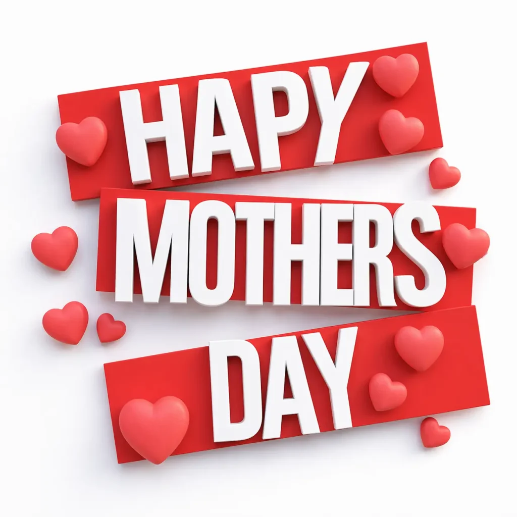 Mother's day facial text