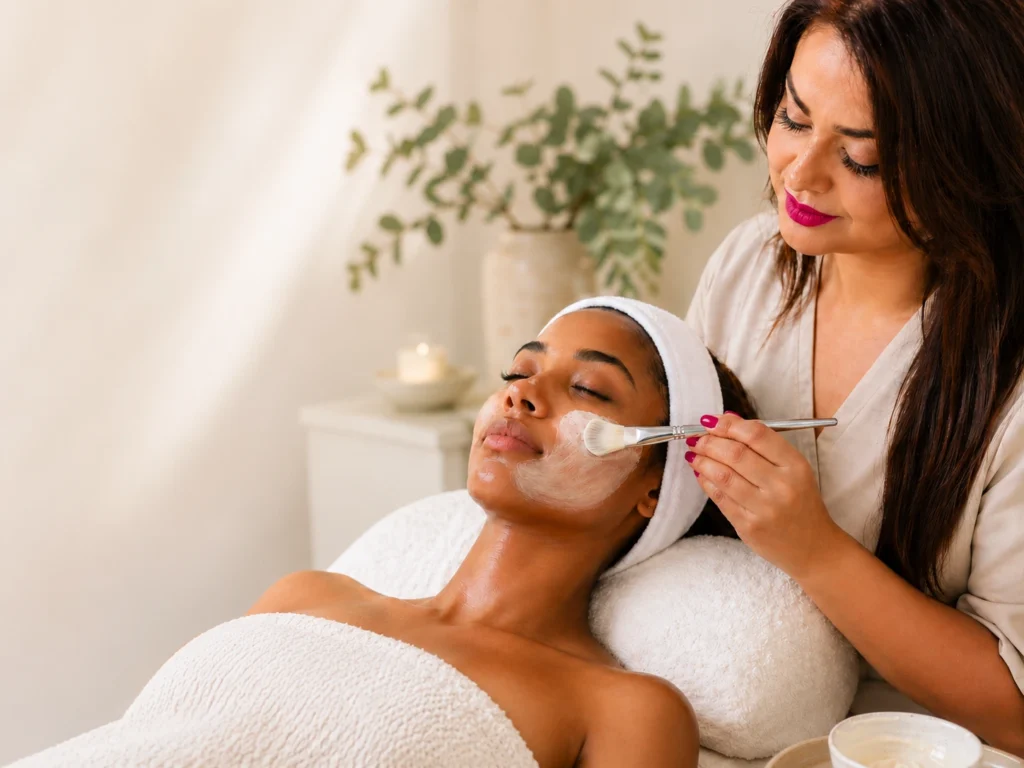 Luxury facial treatment at Kiana Beauty Skin spa in Aliso Viejo
